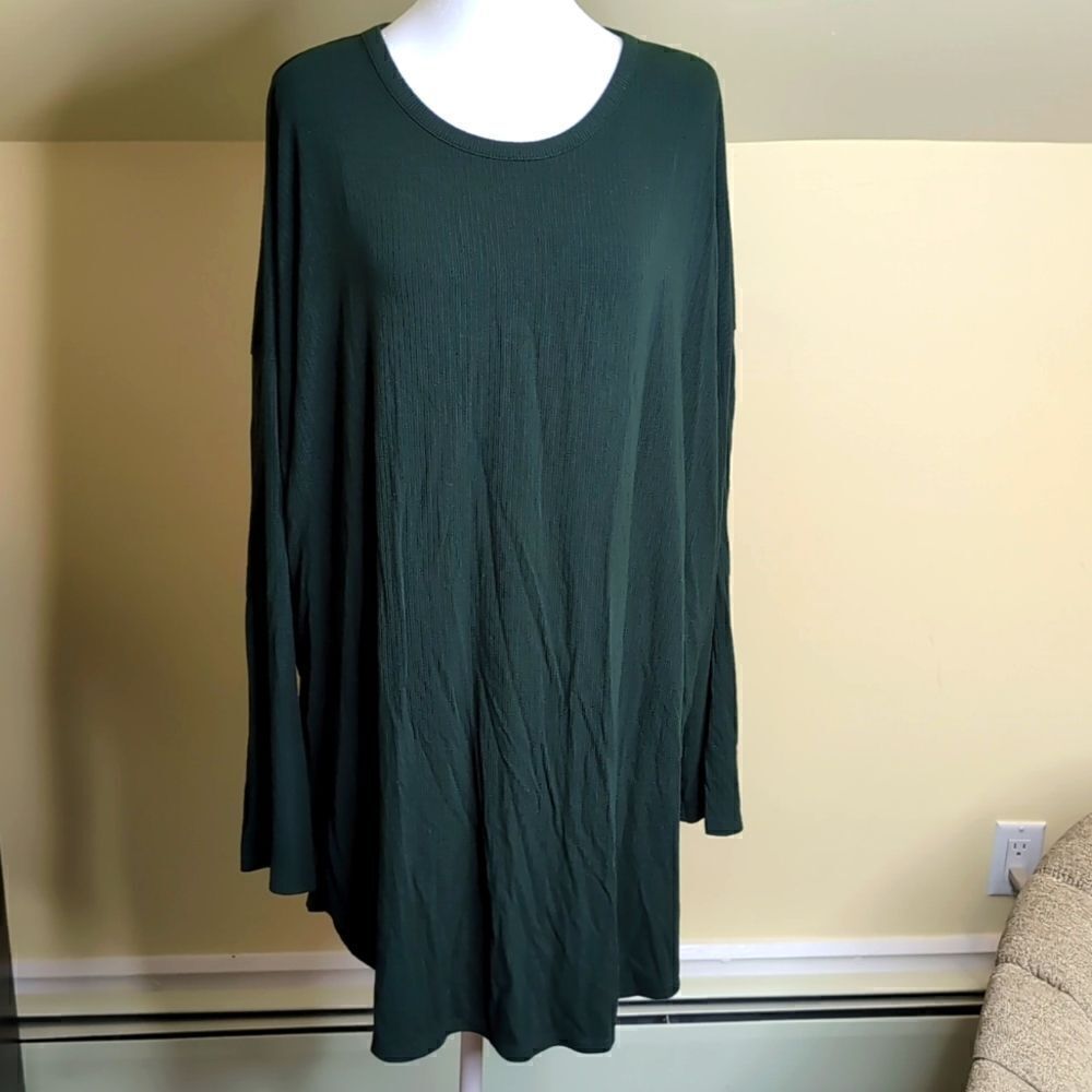 Old Navy XXL Tall Dark Bottle Green Long Sleeve Crew Neck Tunic
